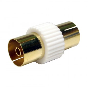 TV Freeview RF Aerial Cable Joiner Female to Female Coupler GOLD