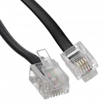 ADSL Broadband Modem Cable RJ11 to RJ11 Phone Socket to Router Black  3m
