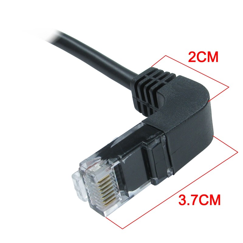 Cables CY Right Angled 90 Degree 8P8C FTP STP UTP Cat 5e Male to Female LAN Ethernet Network Extension Adapter Cable Length: Other 