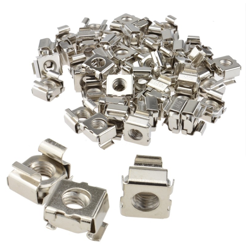 M6 Cage Nut 6mm Socket Replacement Rack Cage Nut Mount Pack of 50 M6 Cage Nut 6mm Socket Replacement Rack Cage Nut Mount Pack of 50