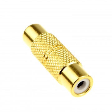 Phono RCA Socket Audio Video Coupler High Quality Metal Single Adapter GOLD