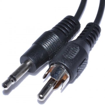 3.5mm Mono Jack Plug To Single RCA Phono Plug Cable Nickel 2m