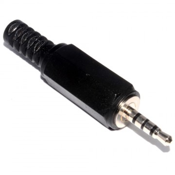 2.5mm 4 Pole Audio/Video/Mic Soldering Terminal Jack Plug Cable End