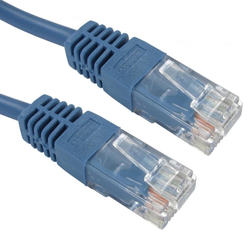 Blue Network Ethernet RJ45 Cat-5E UTP PATCH LAN COPPER Cable Lead 6m