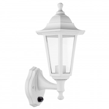 Wall-Mounted Lamp Outdoor Garden Light with Night and Day Sensor White