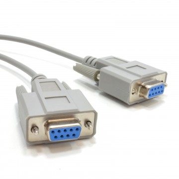 Serial RS232 Null Modem Cable - DB9F to F 10m