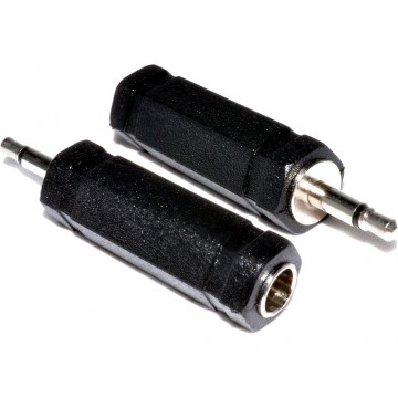 6.35mm Female Stereo Socket to 3.5mm Mono Jack Plug Adapter