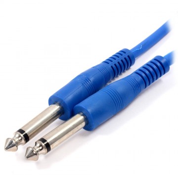 Flexible Guitar Lead BLUE 6.35mm Mono Male Plug Audio Cable 6m