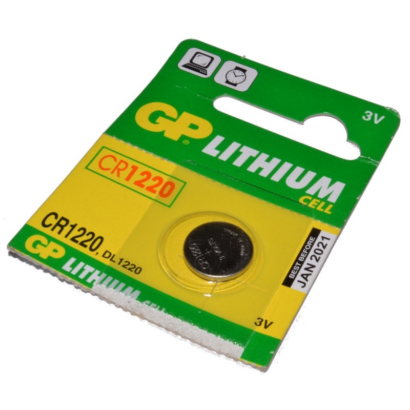 GP Cell Button Battery CR1220 DL1220 3V 1 Pack GP Cell Button Battery CR1220 DL1220 3V 1 Pack