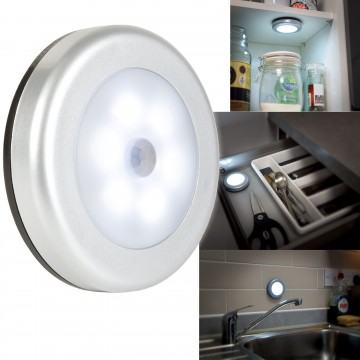 LED PIR Light Battery Powered Motion Sensor Magnetic/Stick-On for Cupboards