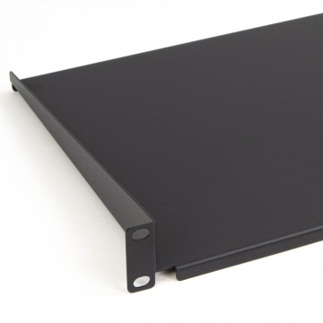 Fixed Cantilever Shelf 1U 250mm Deep Black 19 inch Data Cabinet Rack