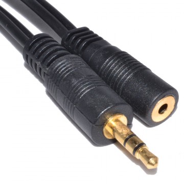 Gold 3.5mm Stereo Jack Plug to 2.5mm Stereo Jack Socket Cable Lead