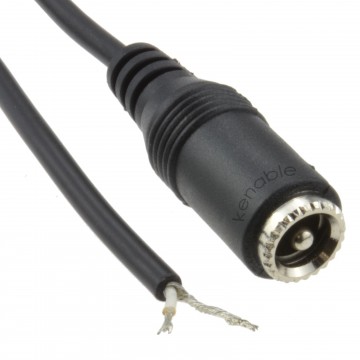 2.5mm x 5.5mm Female DC Socket to Bare Ended Power Cable 5m