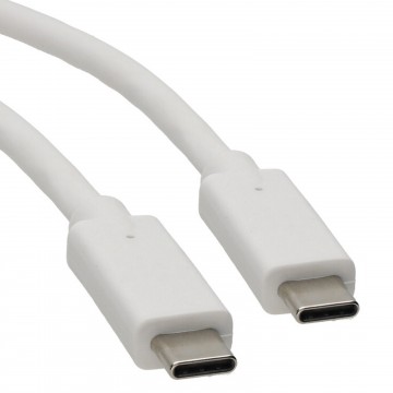 USB 3.1 Type C Charging & Data Transfer Cable 20V 5A 100W 10Gbps White  1m