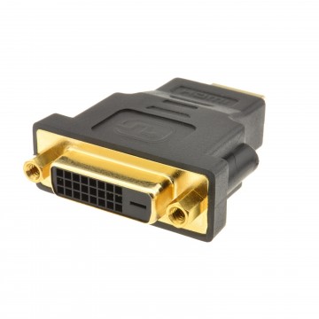 DVI-D Female 24+1 Socket to HDMI Plug Adapter Converter GOLD