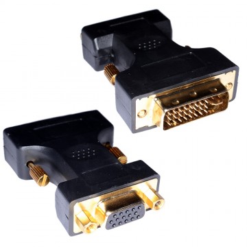 DVI-A 24 + 5 Pin Male Plug to 15 Pin SVGA Female Converter Adapter