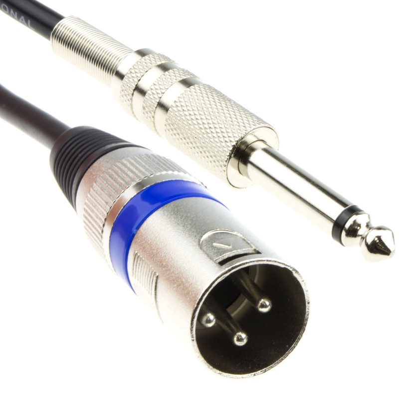 Instrument Cable XLR 3 Pin Plug to 6.35mm Male Mono Jack Plug Cable 6m