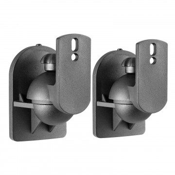 Wall Mount Universal Surround Adjustable Speaker Brackets Swivel & Tilt Black