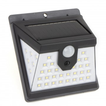 Motion Sensor Solar Powered Outdoor Garden LED Flood Light 4 Panel 40 LEDs