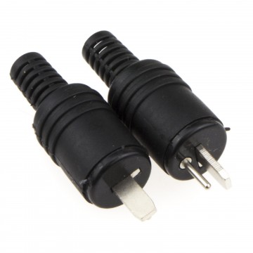 2 pin DIN Plug Speaker and HiFi Connector Screw Terminals Strain Ends [2 Pack]