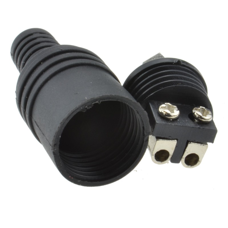 electrosmart Pair of 2 Pin Din Female HiFi Loud Speaker Cable Plugs with Screw Connections