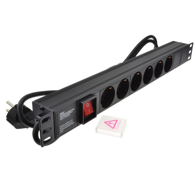 kenable Unité Distribution Courant 19 Rack Pdu 6 Voie Euro Schuko Prise & Prise 