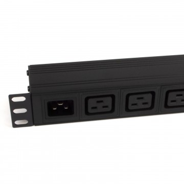 PDU C20 IEC Inlet to C19 Sockets 8 Way Power Distribution Unit Horizontal 1U