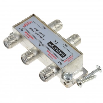 F-Type Screw Connector Satellite Splitter 1 Input to 4 Out 5-2.45GHz