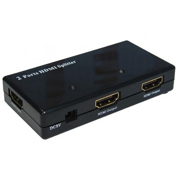 HDMI Splitter 2 port 1 Device to 2 TVs Powered Amplified UK PSU