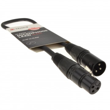 Balanced XLR Microphone Lead Male to Female Audio Cable BLACK 0.5m