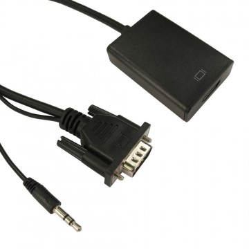 VGA with Audio to HDMI Socket 1920 x 1080p Hi Res Converter USB Power