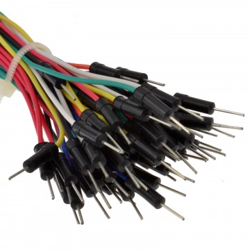 Male to Male Colour Coded Jumper Cables 65 Assorted Lengths [65 Pack]