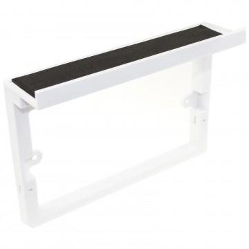 Faceplate Surround with Shelf for USB Power Outlets Mobile Phone Holder Whi
