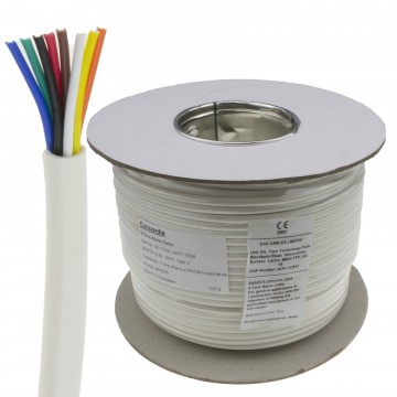 8 Core CCA Signal Cable for Alarm or Intercom Systems 100m White