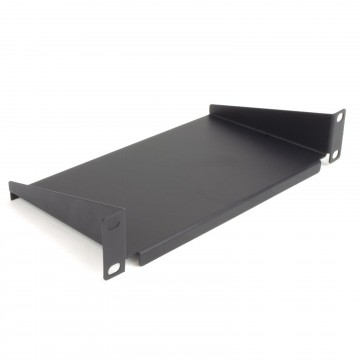 Mini Fixed Cantilever Shelf 1U 150mm Deep Black for 10 inch Data Cabinet Rack