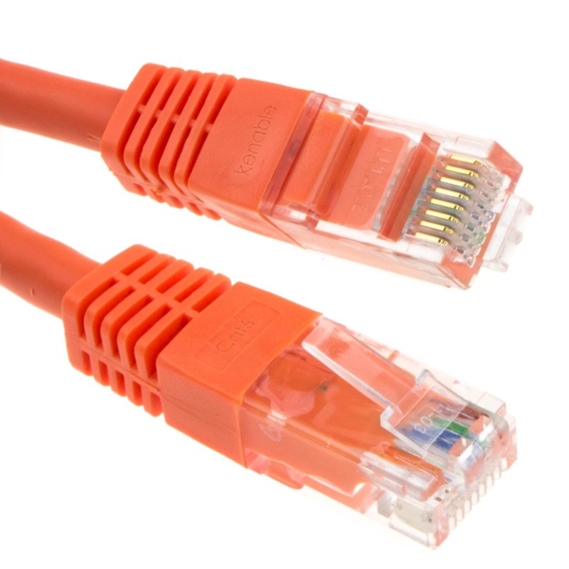 Ethernet Network Cable Cat6 GIGABIT RJ45 COPPER Internet Patch Lead 5m Orange