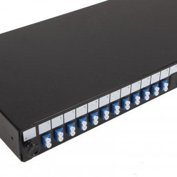 Fibre Optic Patch Panel 24 port with 12 x LC Duplex SM Modules Adapter 24 Fibres