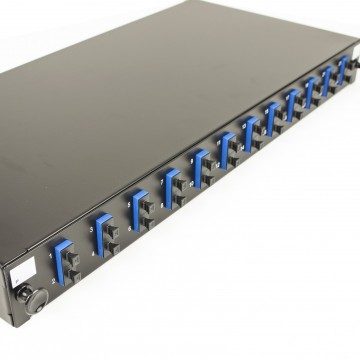 Fibre Optic Patch Panel 12 port with 12 x SC Duplex SM Modules Adapter 24 Fibres