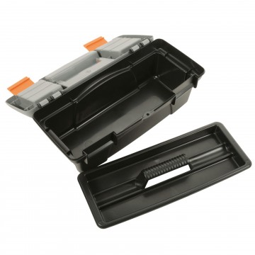 kenable Toolbox with Removable Tray and Storage Compartment Eyehole Lid Small 