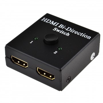 4K HDMI Bi Directional Switch or 2 Way Splitter 1 Device 2 TVs