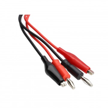 Multimeter 30V 4mm Banana Plug & Crocodile Test Leads Red & Black 1.2m