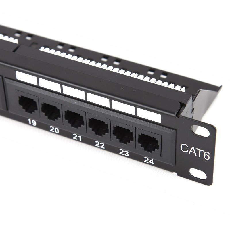 Cat6 24-Port 1U Inline Coupler UL-Listed Patch Panel