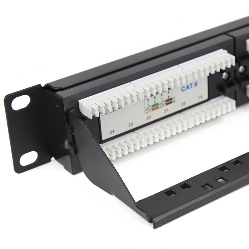 Cat6 24-Port 1U Inline Coupler UL-Listed Patch Panel