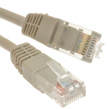 Grey Network Ethernet RJ45 Cat-5E UTP PATCH LAN COPPER Cable 0.25m