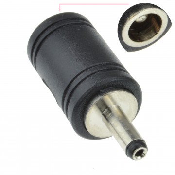DC Jack Plug Converter 5.5 x 2.5mm DC In Line Socket to 3.5mm x 1.3mm