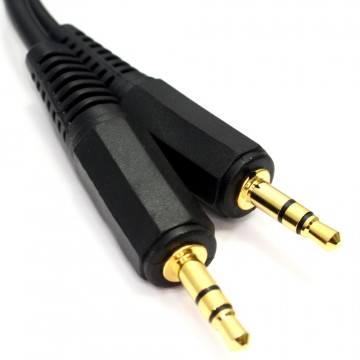 GOLD PLATED 3.5mm Jack Plug to 3.5mm Jack Plug Stereo Gold Ends 5m