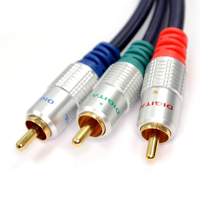 Pure OFC SHIELDED Component Video RGB YUV Cable 3 RCA Phonos 10m