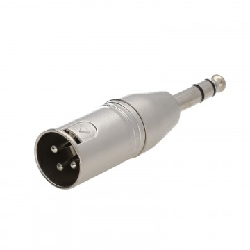 XLR Male Plug 3 Pins to 6.35mm TRS Balanced Jack Plug Audio Adapter