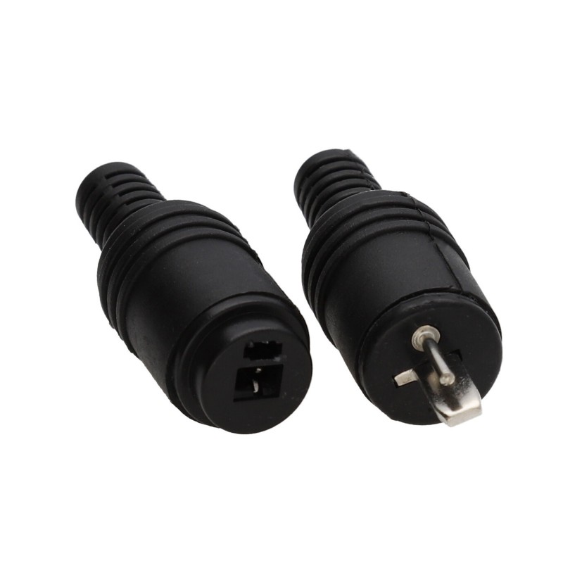 2 pin DIN Plug and Socket Speaker HiFi Connector Screw Terminals Ends [2 Pack]