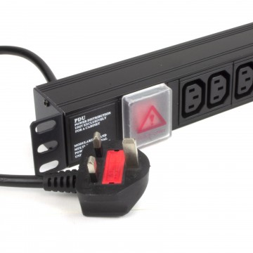 PDU  C13 Sockets 12 Way with UK Plug Power Distribution Unit Horizontal 3m